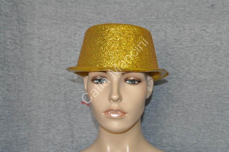 CARNEVALE CAPPELLO ORO GLITTER 10 Pz. FESTA PARTY Accessori